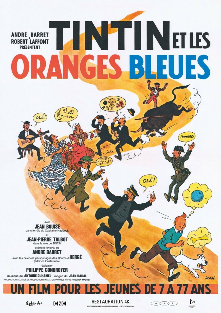 Affiche de Tintin et les Oranges bleues