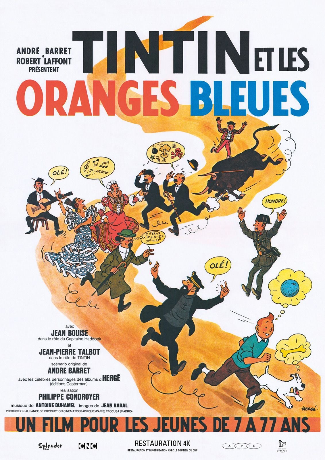 Affiche de Tintin et les Oranges bleues