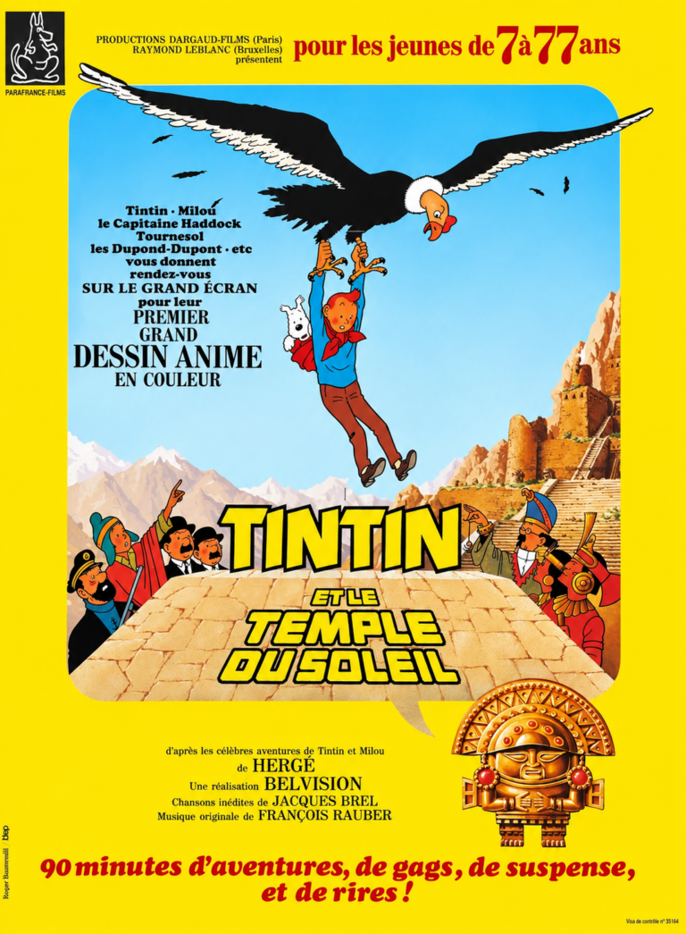 Affiche de Tintin et le Temple du Soleil