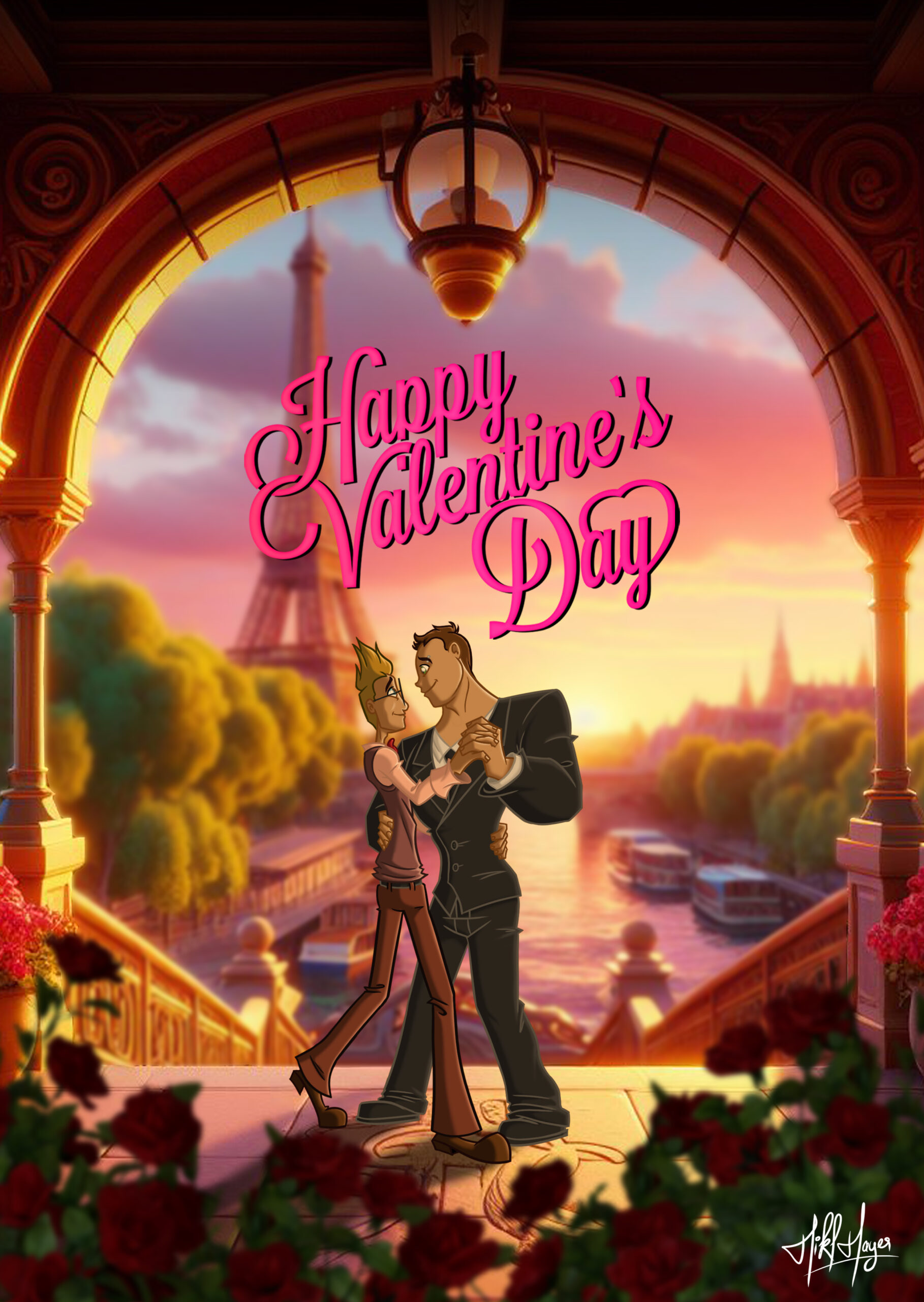 Fond d’écran portrait saint valentin 2024
