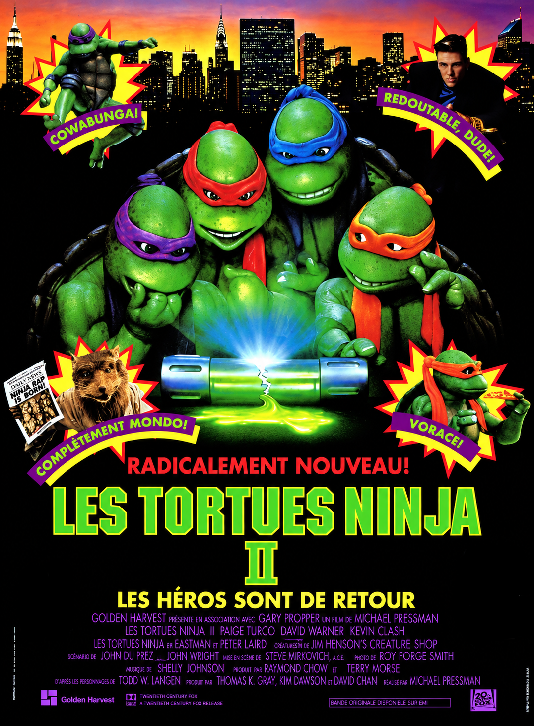 Affiche de Les Tortues Ninja II