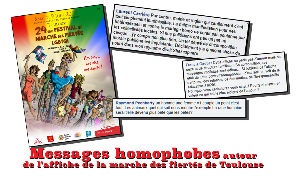 Messages homophobes autour de l’affiche de la marche des fiertés de Toulouse