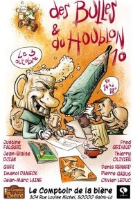 Affiche du festival 10ème édition du festival BD Des bulles et du houblon