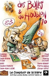 Affiche du festival 10ème édition du festival BD Des bulles et du houblon