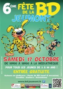 Affiche du festival 6ème édition de la Fête de la BD de Jeumont