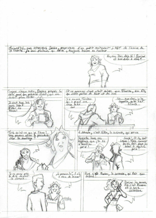 Planche 1 originale "un jour avec Débbie"