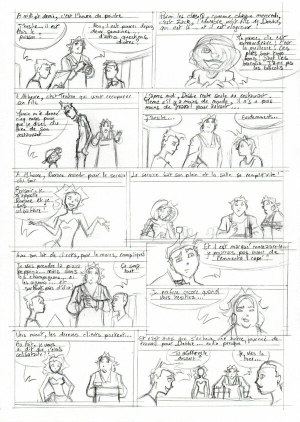 Planche 2 originale "un jour avec Débbie"